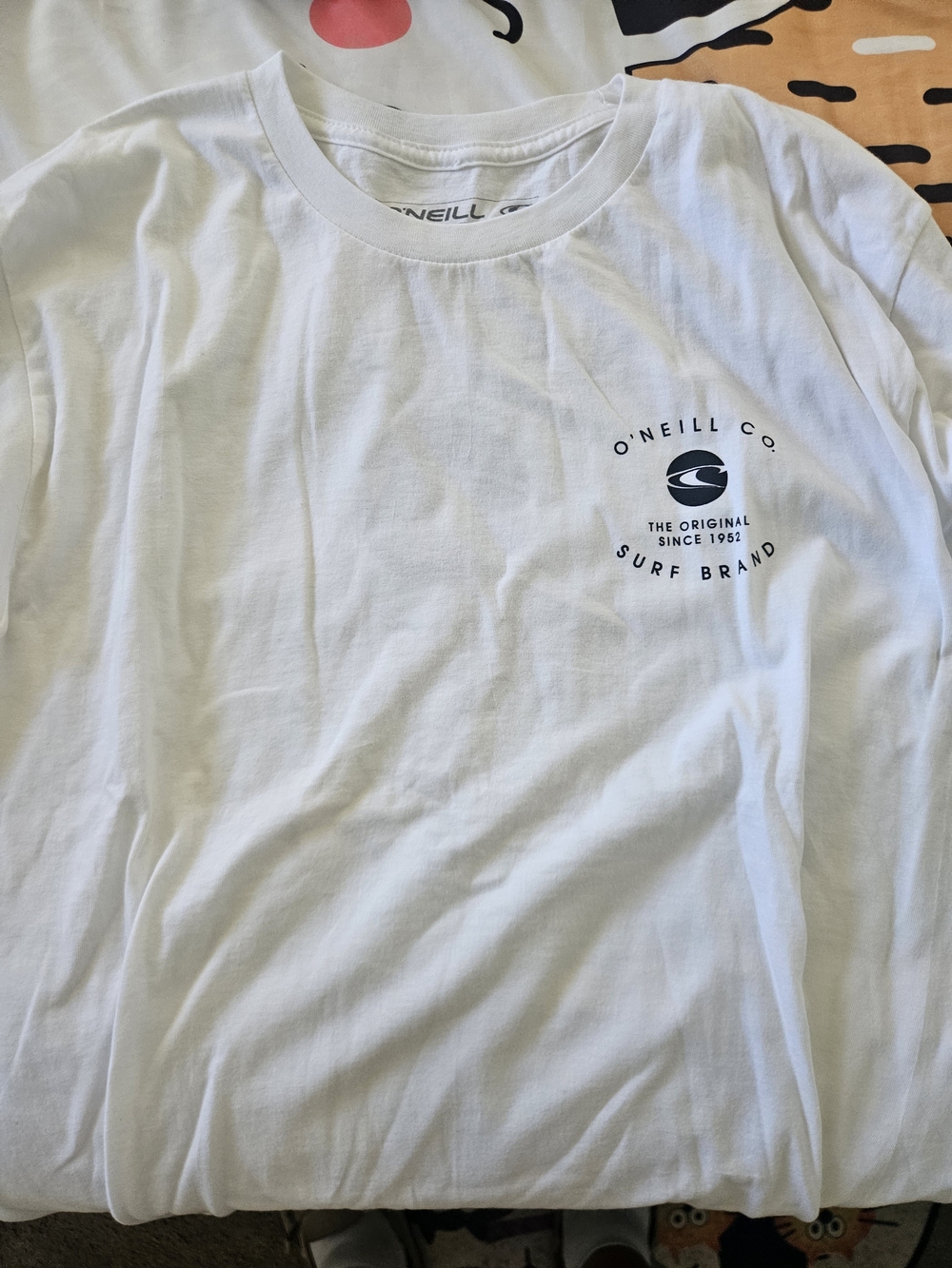 O'Neill White Short Sleeve Crew Neck Tee with Chest Logo